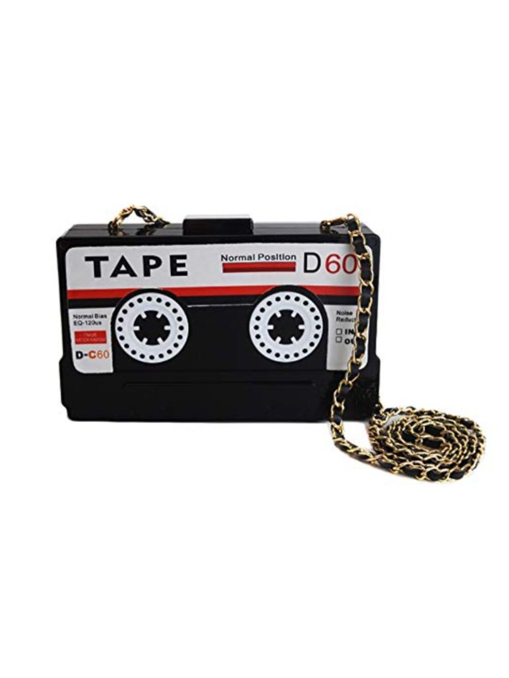 QZUnique PU Crossbody Bag Tape Shaped Radio Recorder Clutch Purse